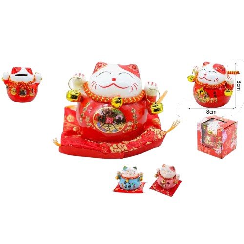 Gato de la Suerte Cascabel 8cm por mayor Hogar por mayor