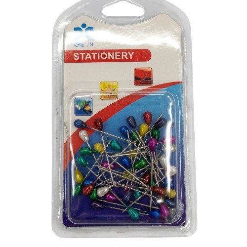 Alfileres Cabeza Perla Colores  por mayor - Útiles Escolares por mayor