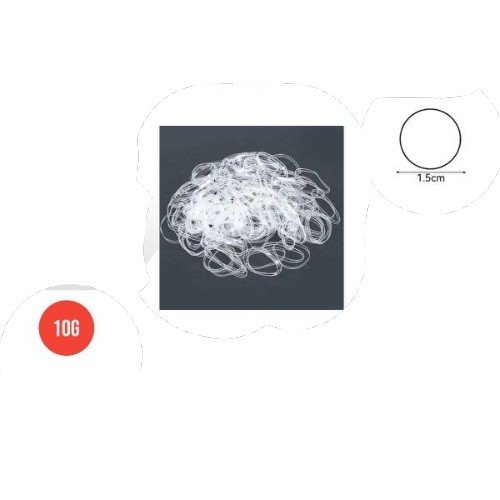 Bandas Elásticas Transparentes 1.5cm para Peinados y Manualidades por mayor - Belleza por mayor