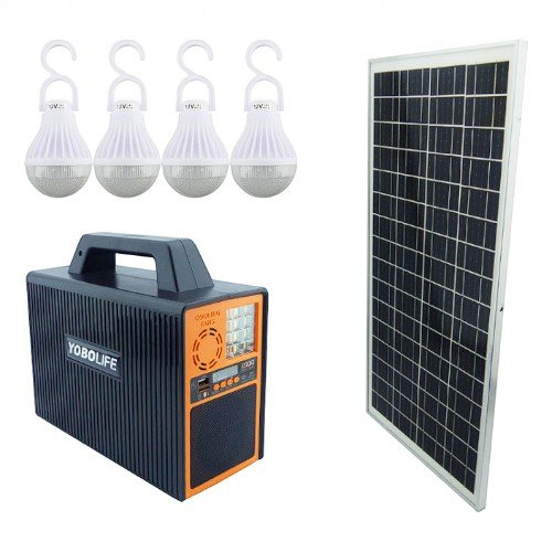 Generador Solar De 150 Watt Modelo LM-9152 Con 4 Ampolletas, FM-Bluetooth Y Pinzas. por mayor Electrónica por mayor