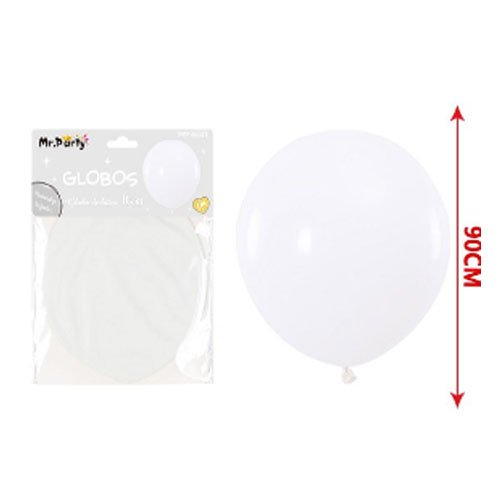 GLOBO LATEX BLANCO MATE por mayor Cotillon por mayor