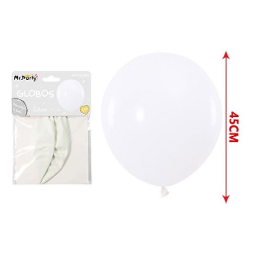GLOBO LATEX BLANCO MATE por mayor Cotillon por mayor