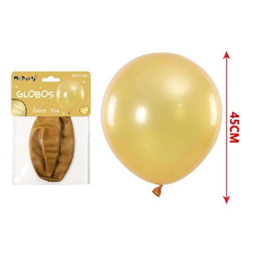 GLOBO LATEX ORO PERLADO por mayor Cotillon por mayor