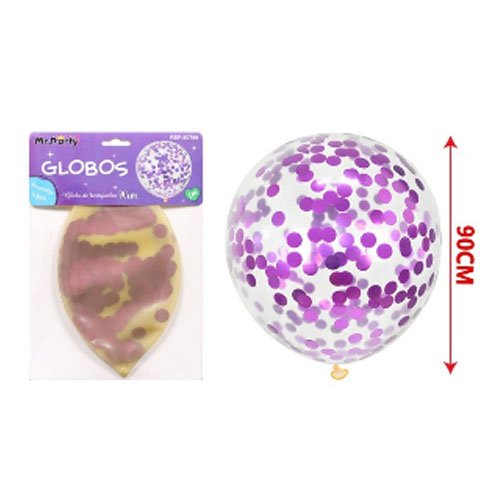 GLOBO LENTEJUELA MORADA por mayor Cotillon por mayor