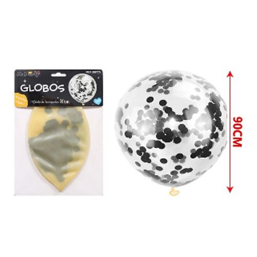 GLOBO LENTEJUELA NEGRAS por mayor Cotillon por mayor