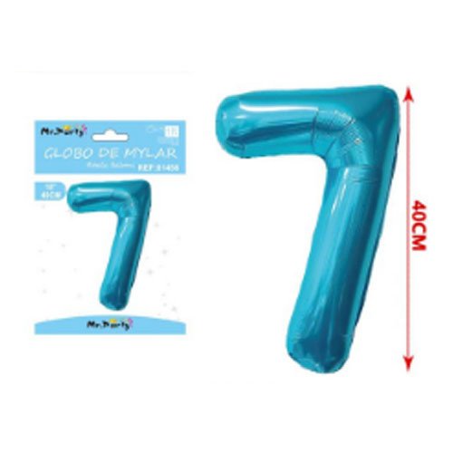 Globo mylar azul perla # 7 - 40 - Compras Aqui