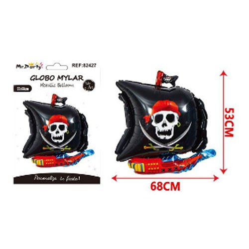 GLOBO MYLAR  BARCO PIRATA por mayor - Cotillon por mayor