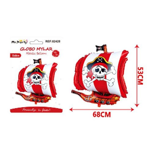 GLOBO MYLAR  BARCO PIRATA por mayor - Cotillon por mayor