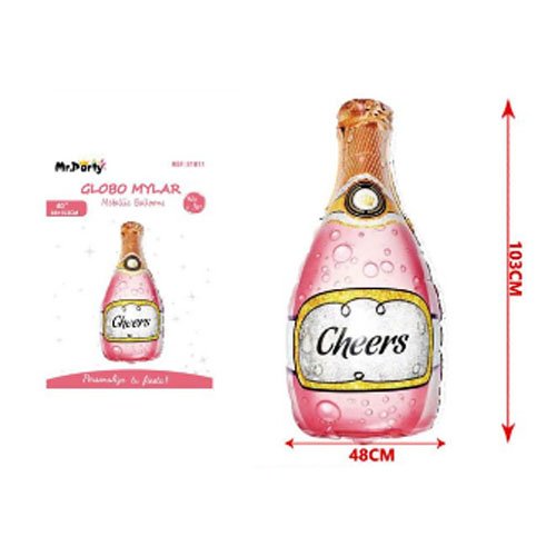 GLOBO MYLAR BOTELLA VINO TINTO por mayor - Cotillon por mayor