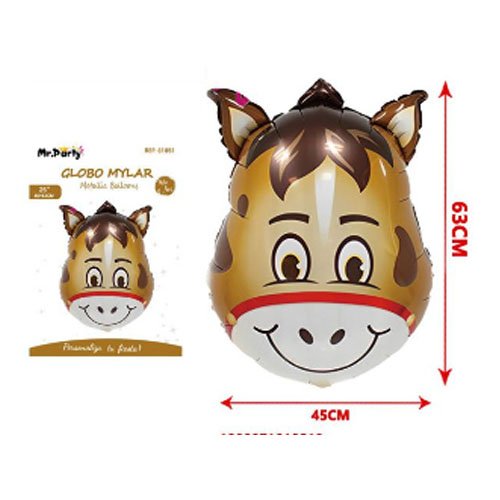 Globo mylar cabeza de burro - 45 X 63 CM - Compras Aqui