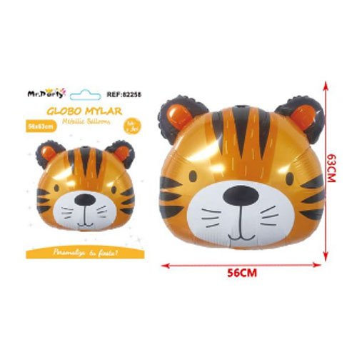 Globo mylar cabeza de tigre - 56 X 63 CM - Compras Aqui