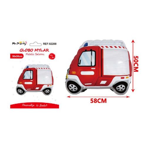 GLOBO MYLAR CAMION BOMBERO por mayor Cotillon por mayor