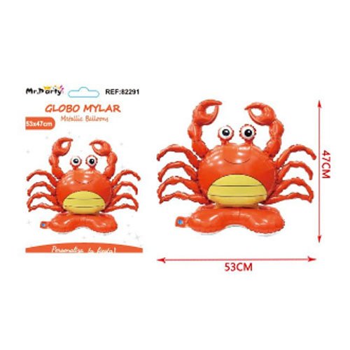Globo mylar cangrejo de pie - 53 X 47 CM - Compras Aqui
