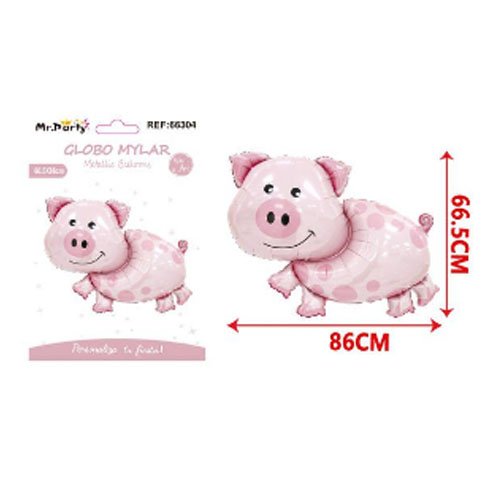 GLOBO MYLAR CERDITO por mayor - Cotillon por mayor