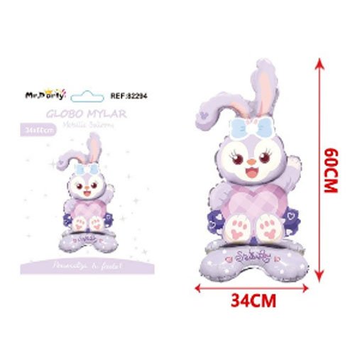 Globo mylar conejo de pie - 34 X 60 CM - Compras Aqui