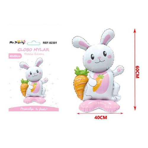 Globo mylar conejo de pie - 40 X 60 CM - Compras Aqui