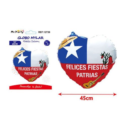 GLOBO MYLAR CORAZON por mayor - Fiestas-Patrias por mayor