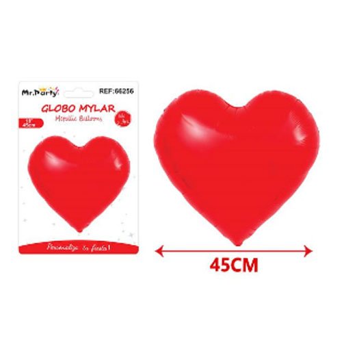 Globo mylar corazon rojo