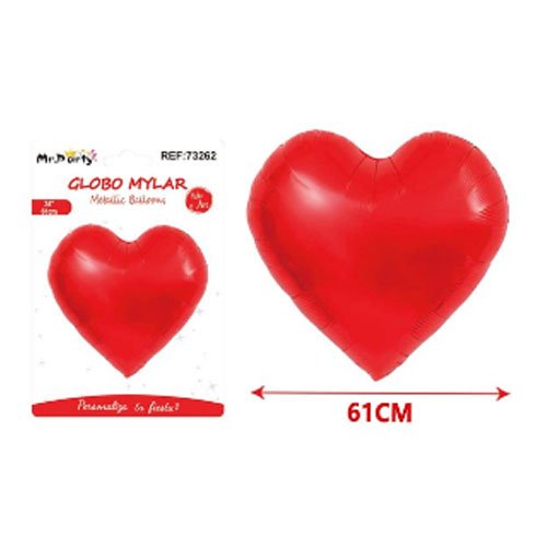 Globo mylar corazon rojo