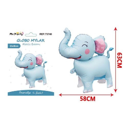 GLOBO MYLAR ELEFANTE DE PIE por mayor - Cotillon por mayor