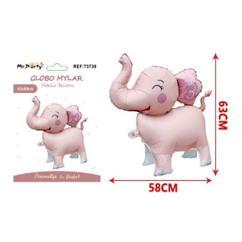 GLOBO MYLAR ELEFANTE DE PIE por mayor - Cotillon por mayor