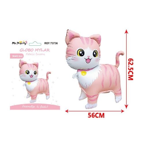 GLOBO MYLAR GATITO DE PIE por mayor - Cotillon por mayor