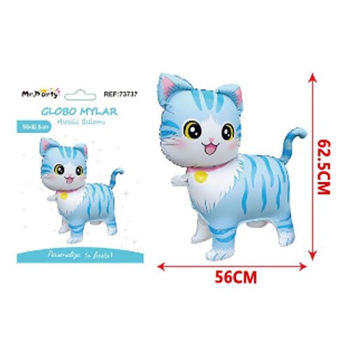 GLOBO MYLAR GATITO DE PIE por mayor - Cotillon por mayor