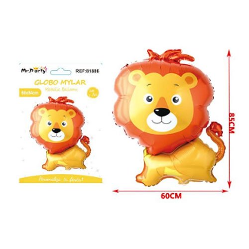 GLOBO MYLAR LEON DE PIE por mayor - Cotillon por mayor