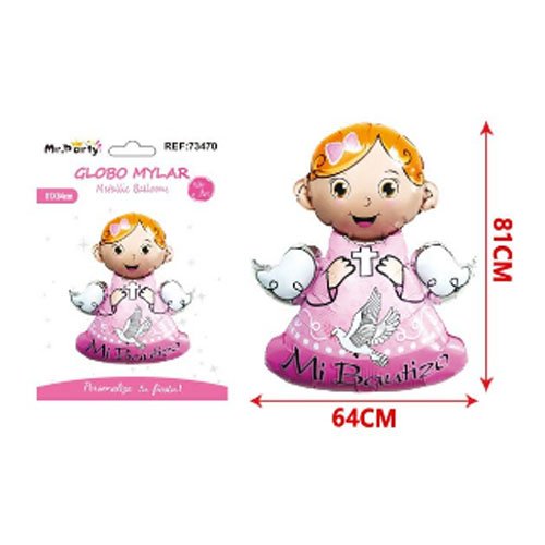 GLOBO MYLAR NIÑA ANGEL por mayor - Cotillon por mayor