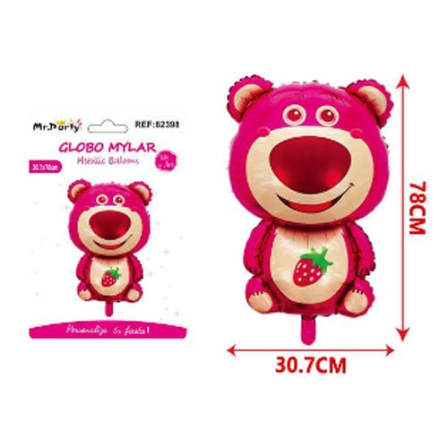GLOBO MYLAR OSO FRESA por mayor - Cotillon por mayor