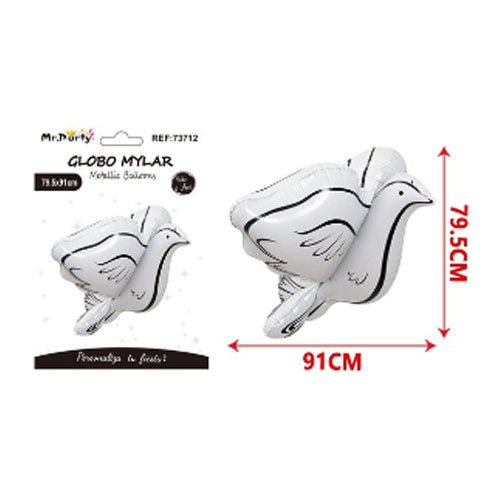 Globo mylar paloma - 91 X 79,5 CM - Compras Aqui
