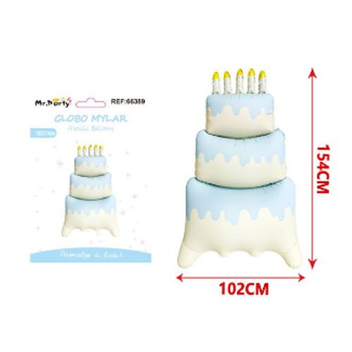 GLOBO MYLAR PASTEL CON VELAS 102 X 154 CM por mayor en Chile