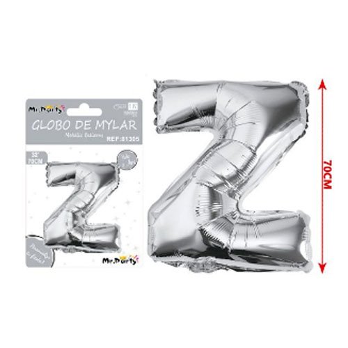 Globo mylar plateado letra z - 70 CM - Compras Aqui