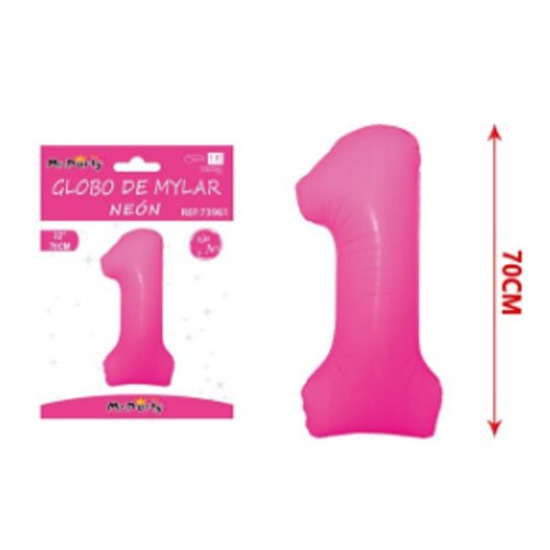 Globo mylar polvo neon # 1 - 70 CM - Compras Aqui