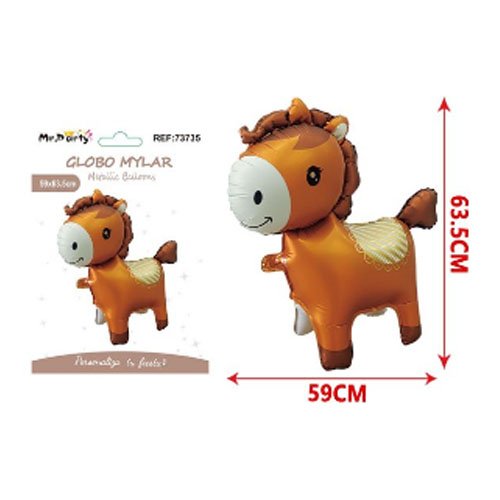 GLOBO MYLAR PONY DE PIE por mayor - Cotillon por mayor