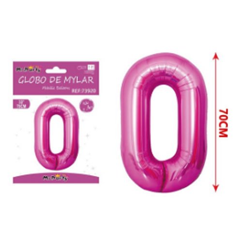 Globo mylar rojo rosa # 0 - 70 CM - Compras Aqui