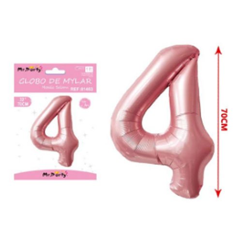 Globo mylar rosa perla # 4 - 70 CM - Compras Aqui