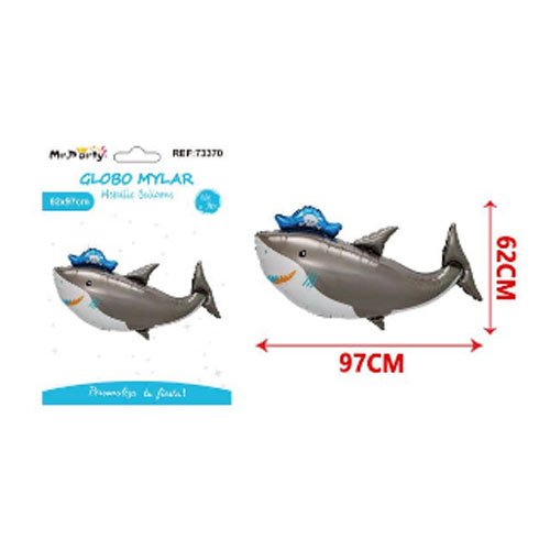 GLOBO MYLAR TIBURON PIRATA por mayor - Cotillon por mayor