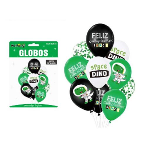 GLOBOS DINOSAURIO ESPACIAL por mayor Cotillon por mayor