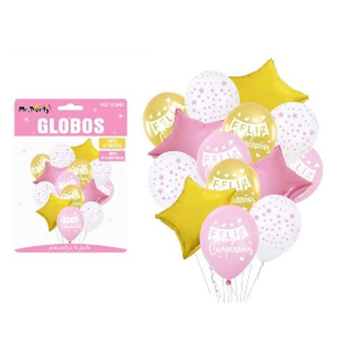 GLOBOS FELIZ CUMPLEAÑOS por mayor Cotillon por mayor