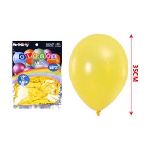 Globos latex amarillo perlado
