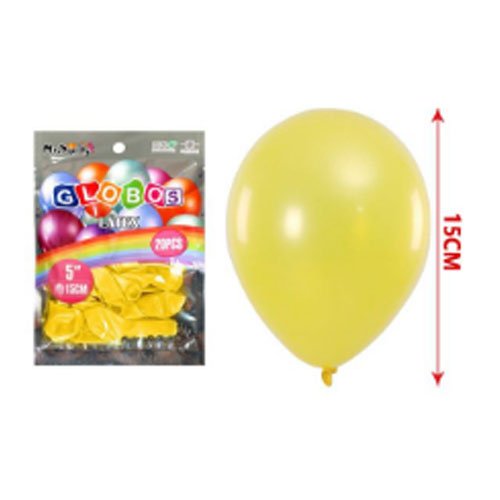 GLOBOS LATEX AMARILLO PERLADO por mayor Cotillon por mayor