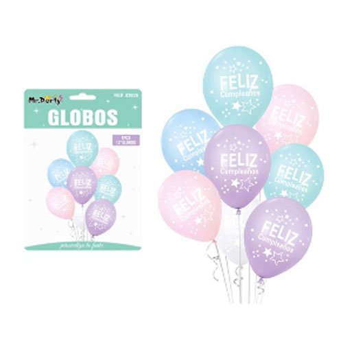GLOBOS LATEX FELIZ CUMPLEAÑOS por mayor - Cotillon por mayor