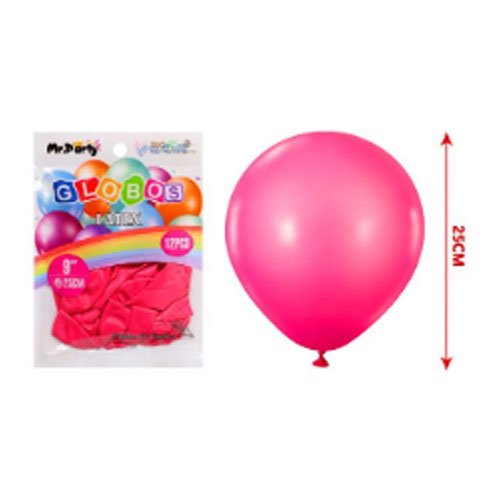 Globos latex mate rojo rosa - 12 PZA-25 CM - Compras Aqui