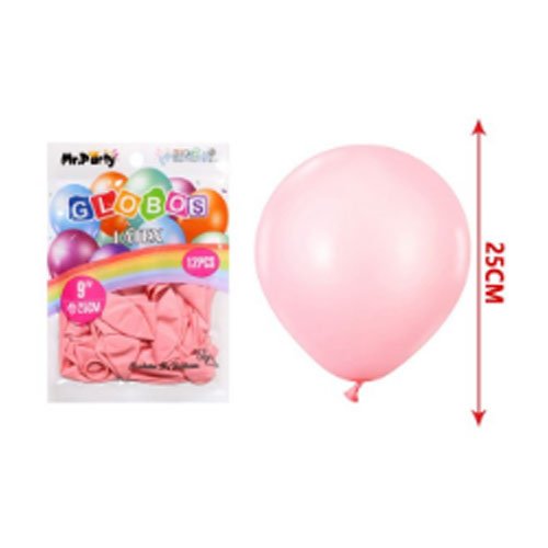 GLOBOS LATEX MATE ROSA CLARO por mayor Cotillon por mayor