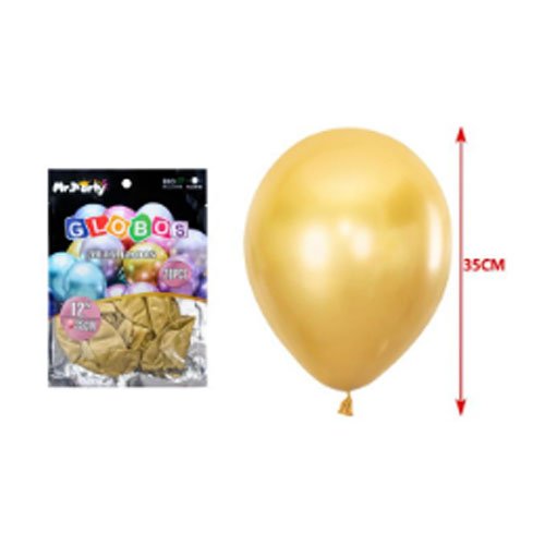 Globos latex oro metalizado - 20 PZA-35 CM - Compras Aqui
