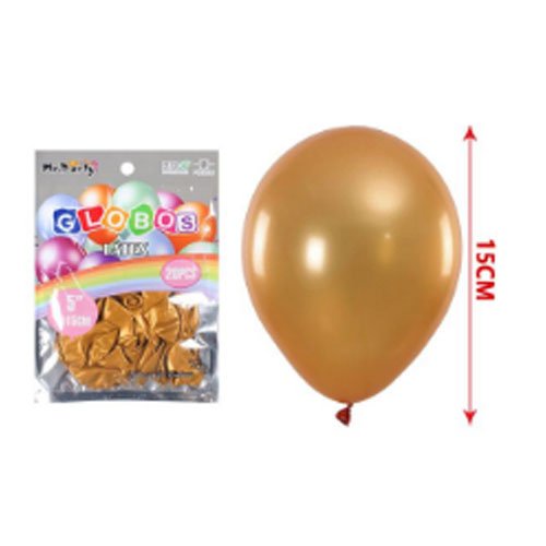 GLOBOS LATEX ORO PERLADO por mayor Cotillon por mayor