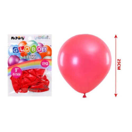 GLOBOS LATEX ROJO PERLADO por mayor Cotillon por mayor