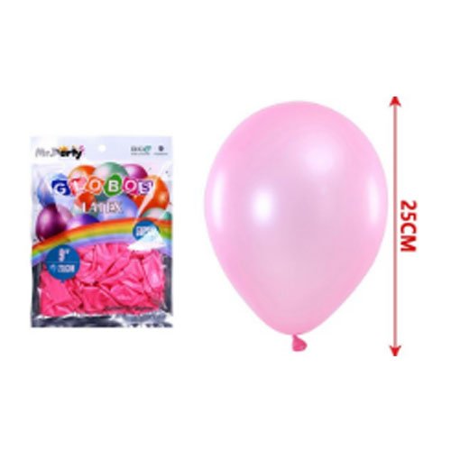 Globos latex rosa claro perlado - 50 PZA-25 CM - Compras Aqui