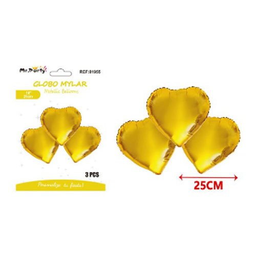 Globos mylar corazon dorado